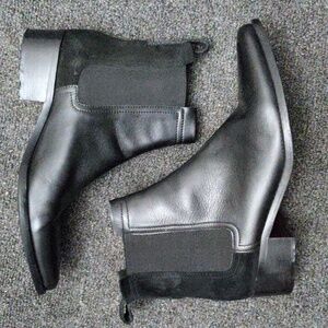 Scarpedarte Italian Black Leather Slip-On Ankle Boots